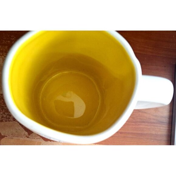 Rae Dunn Artisan Collection by Magenta SHINE 20oz. Mug White With Yellow Inside - Picture 6 of 8